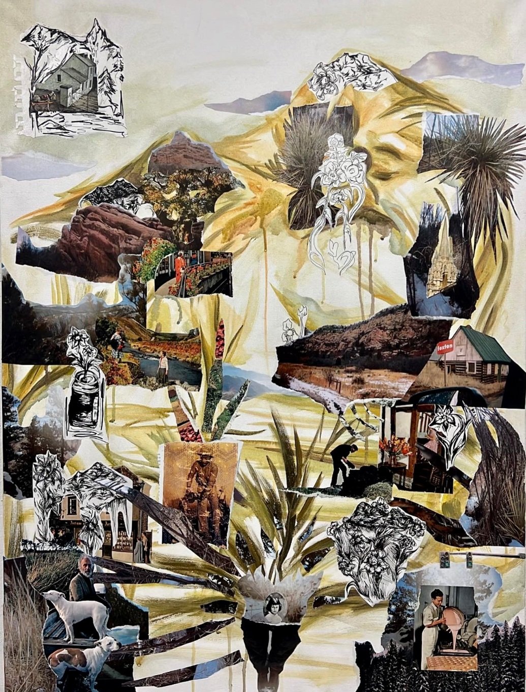 "As One", 2024
30x40
Collage on Canvas