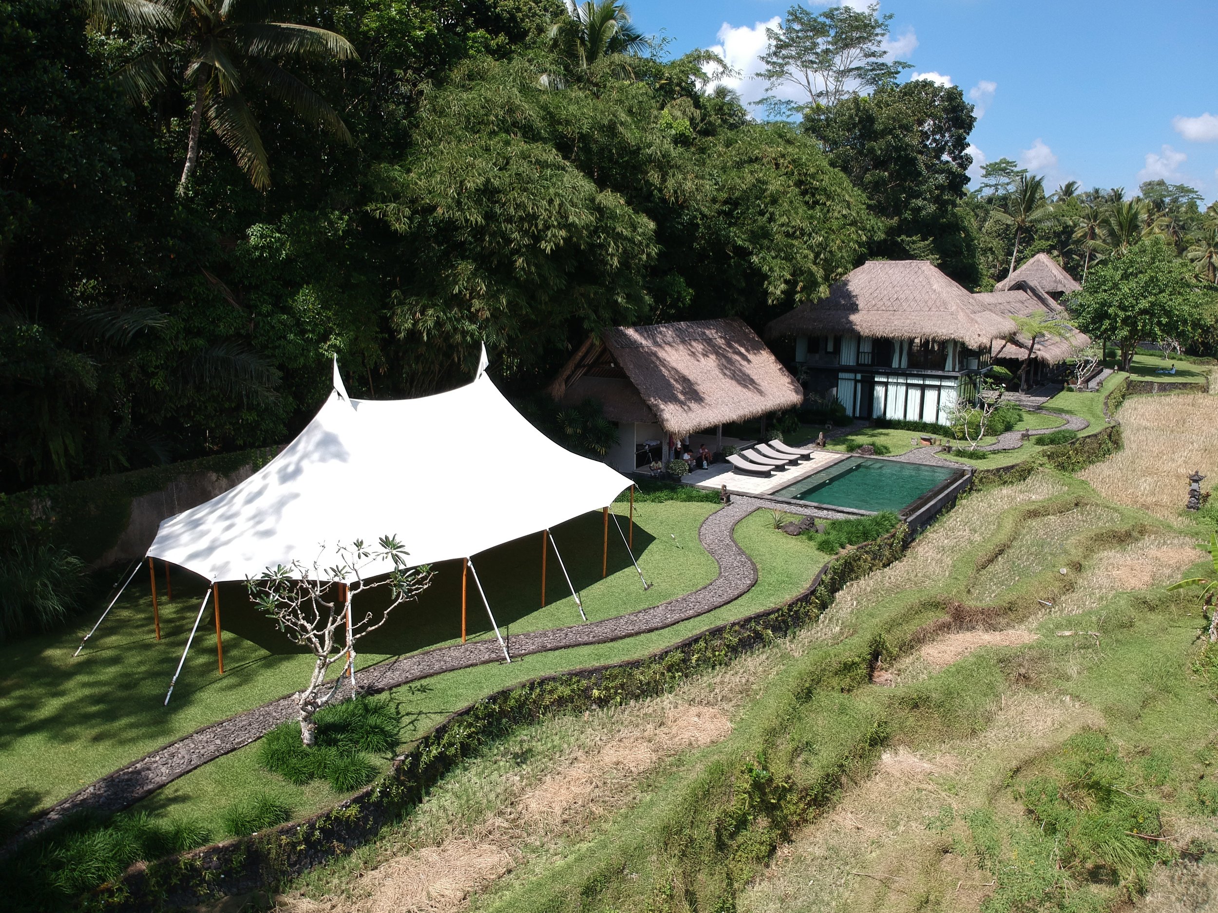 Overview of Villa Kelusa, Image from A Tent in Bali