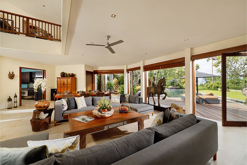 Sleek Living Space, Image from Villa Uma Nina website