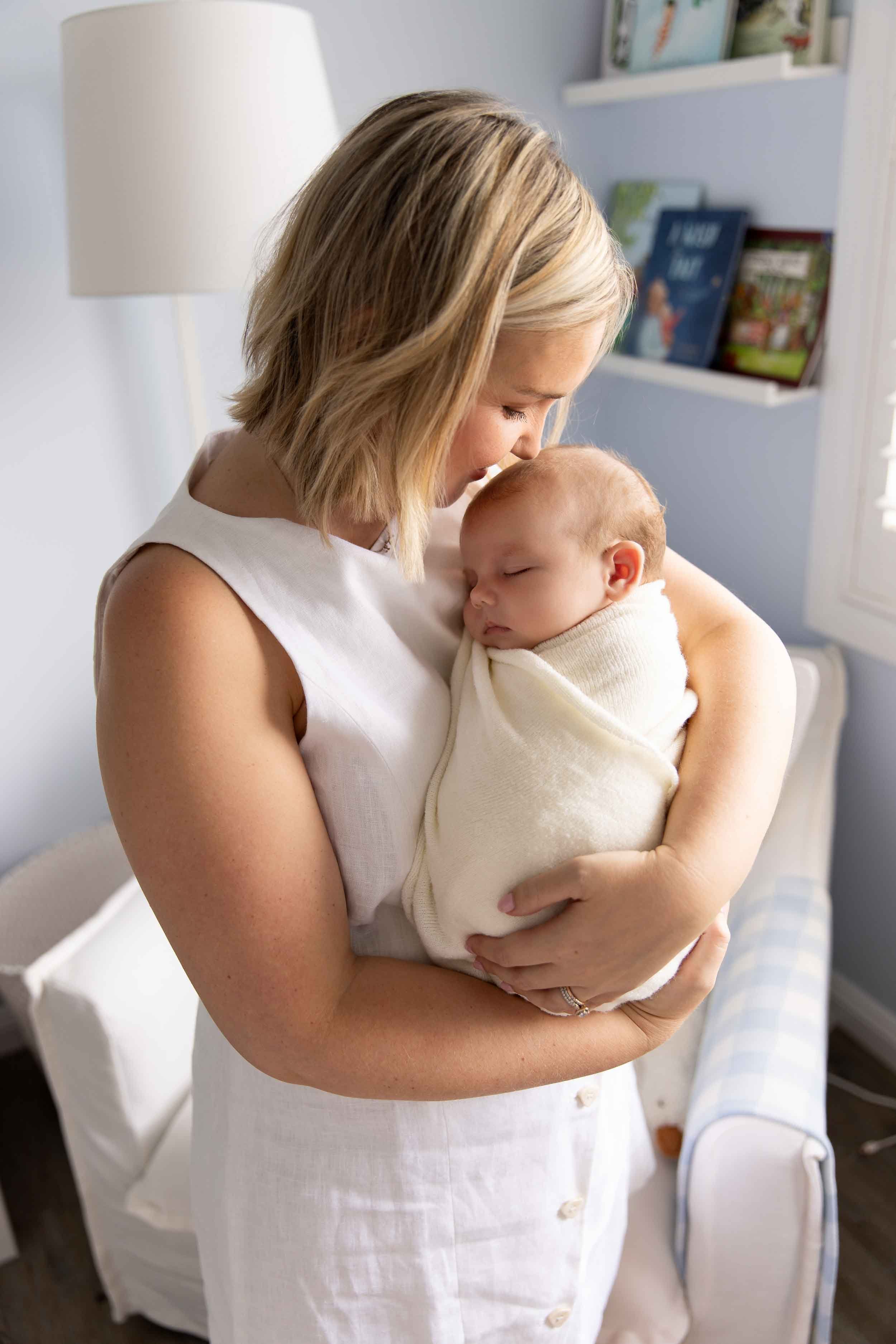Lifestyle In home newborn photographer