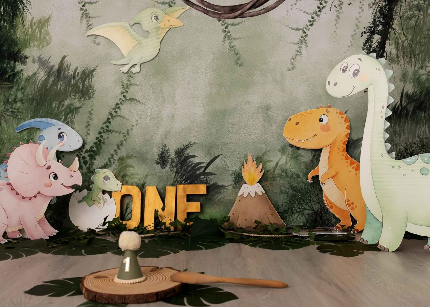 Cake smash dinosaurs theme