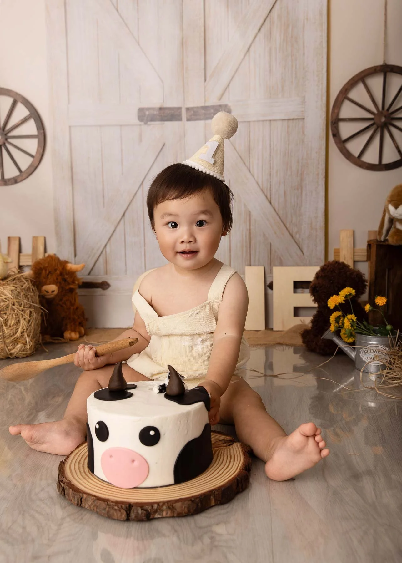 Baby celebrating turning 1