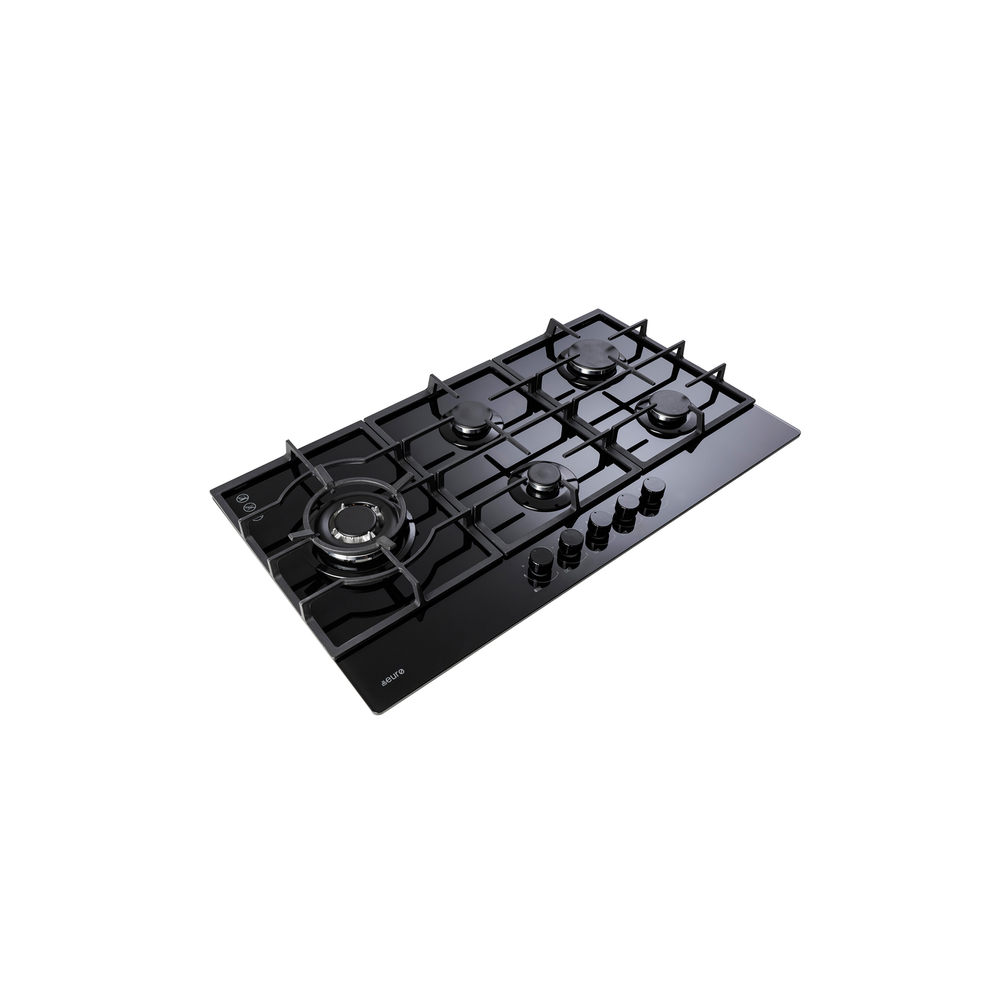 Euro 90cm Gas-on-Glass Cooktop – ECT900GBK2 — Detail view 4