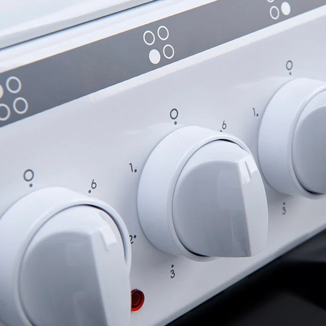 Euro 50cm Electric Freestanding Cooker White – EV500EWH — Detail view 6