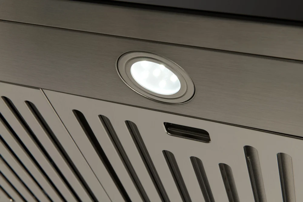 Euro 90cm Island Canopy Rangehood – EIC90BGR — Detail view 4