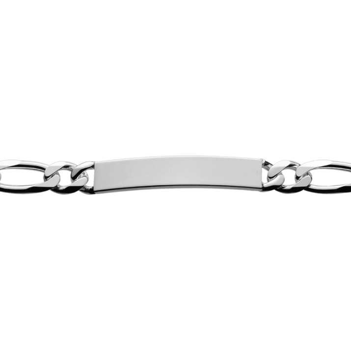 Silver I.D, Figaro Bracelet