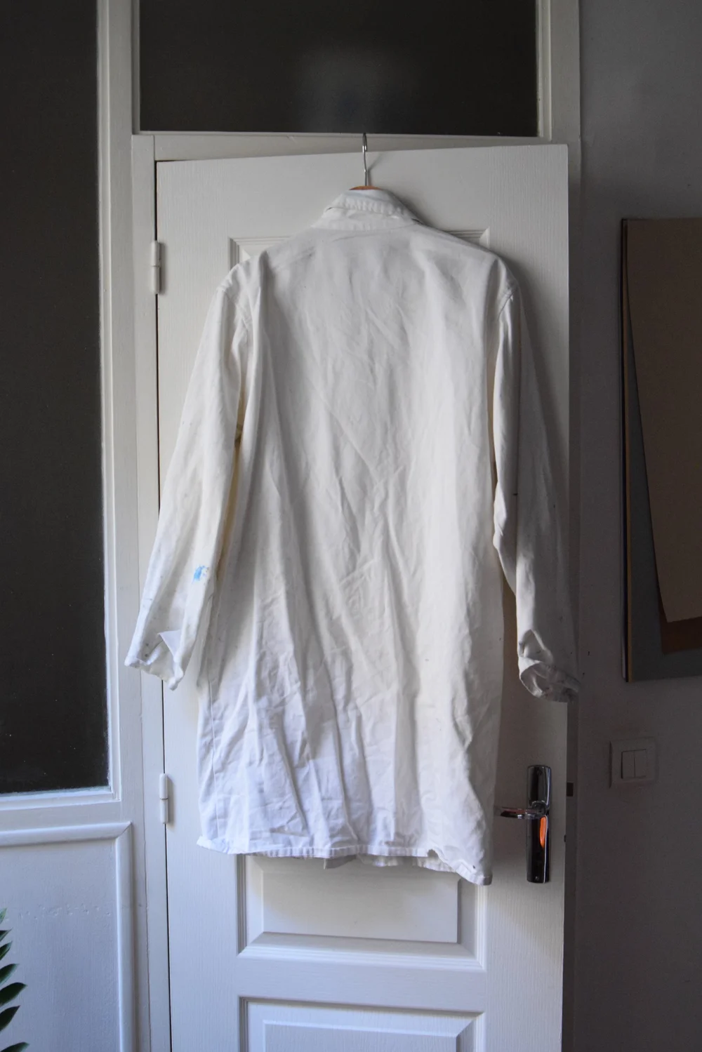 Veste d'atelier usée (dos)