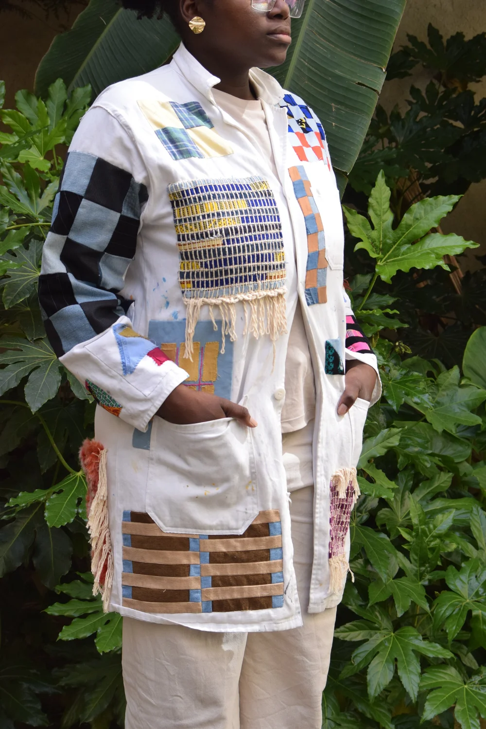 Veste upcycling patchwork