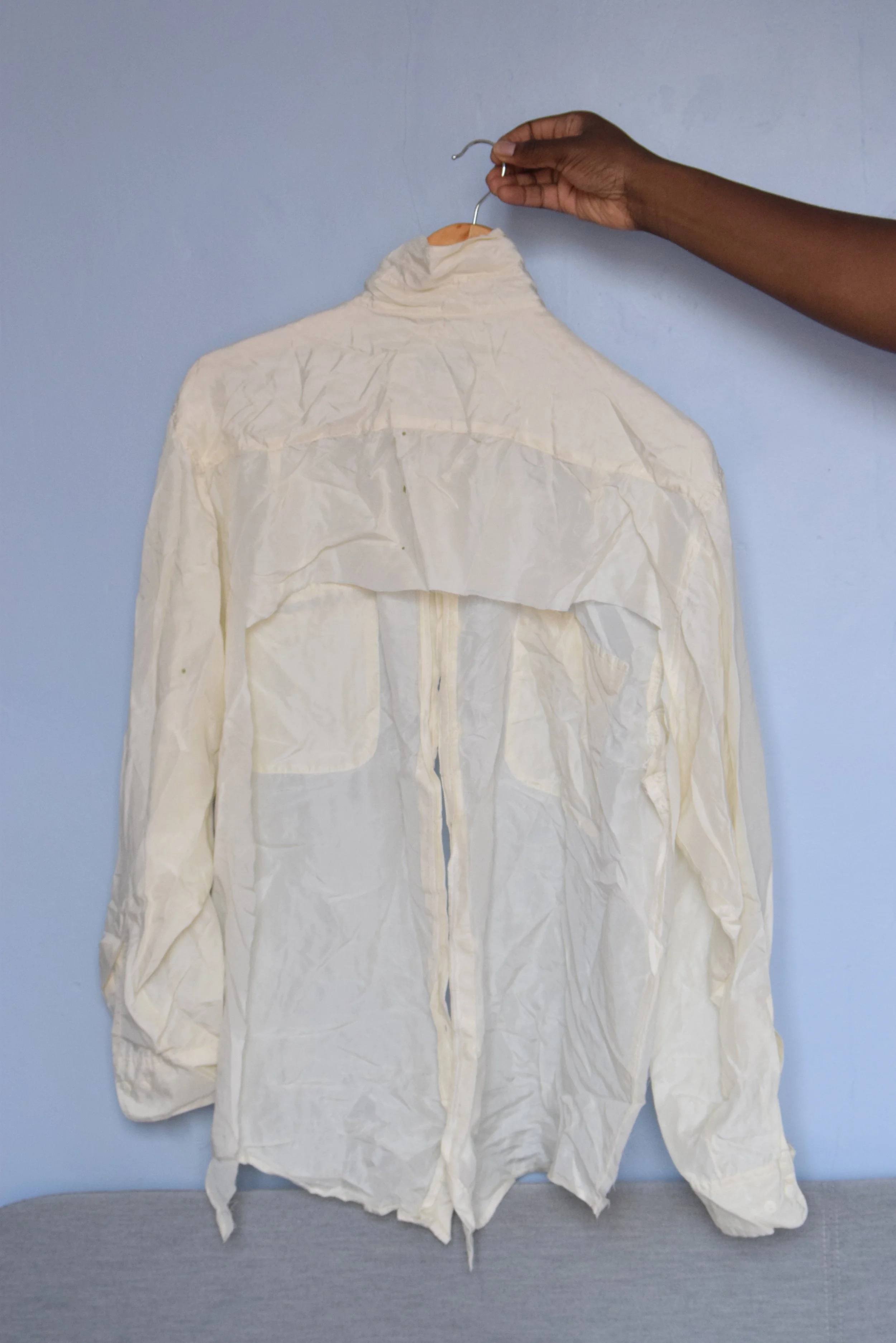 Chemise 100% soie usée