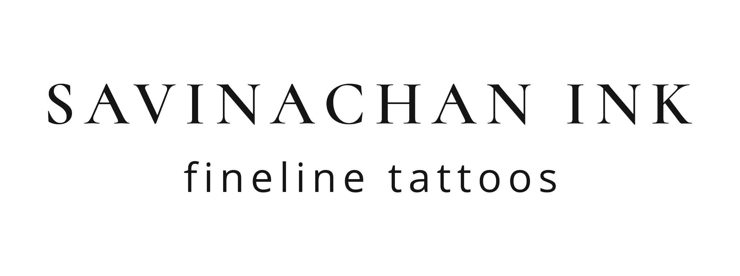 Primary Logo Savinachan ink fineline tattoos