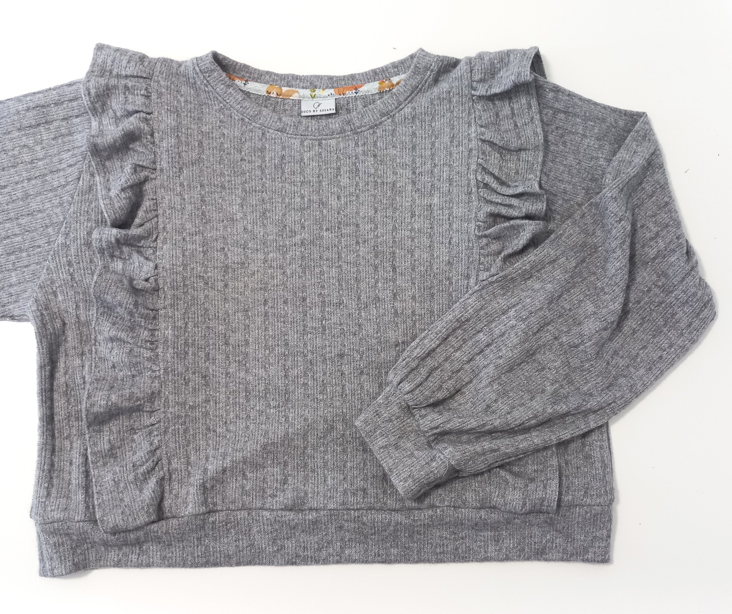 Gray knitted fabric with high stretch