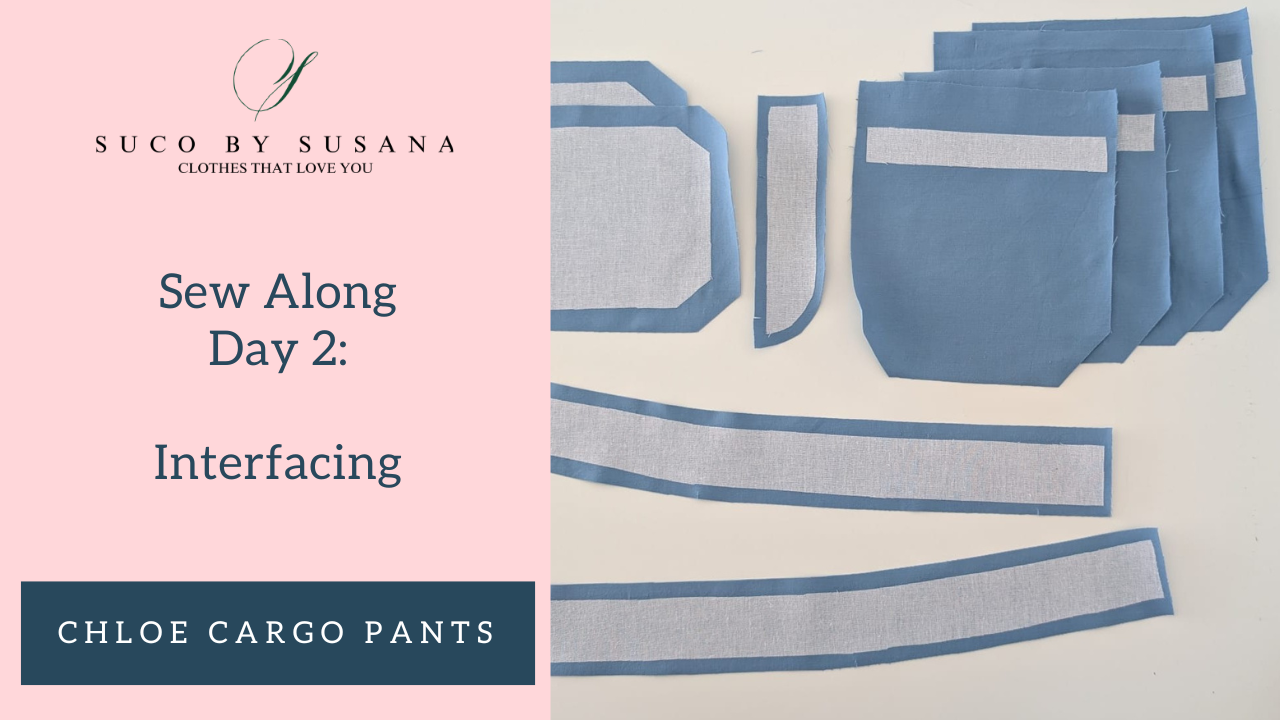 Photo of fabric pieces interfaced.