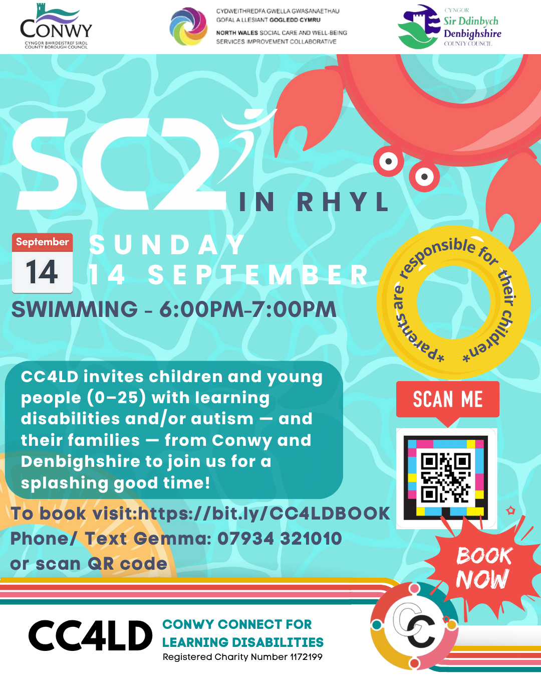 SC2 Swimming - Booking opens Tuesday 5th August 7pm