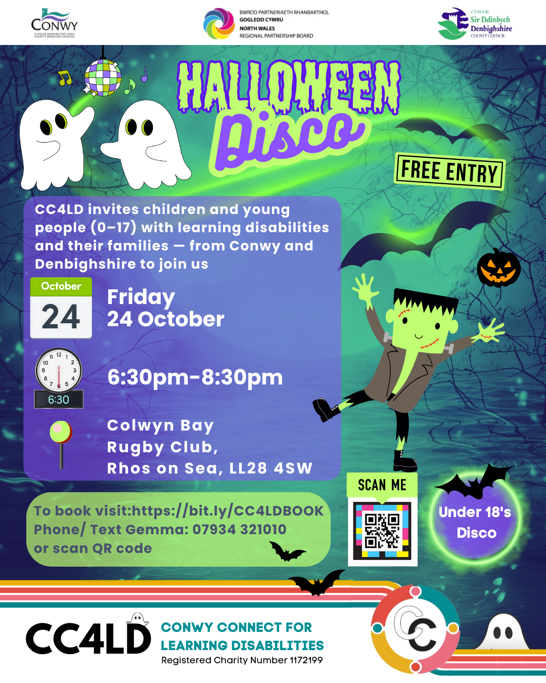 NEW: Under 18's Halloween Disco - Booking opens Tuesday 9 September