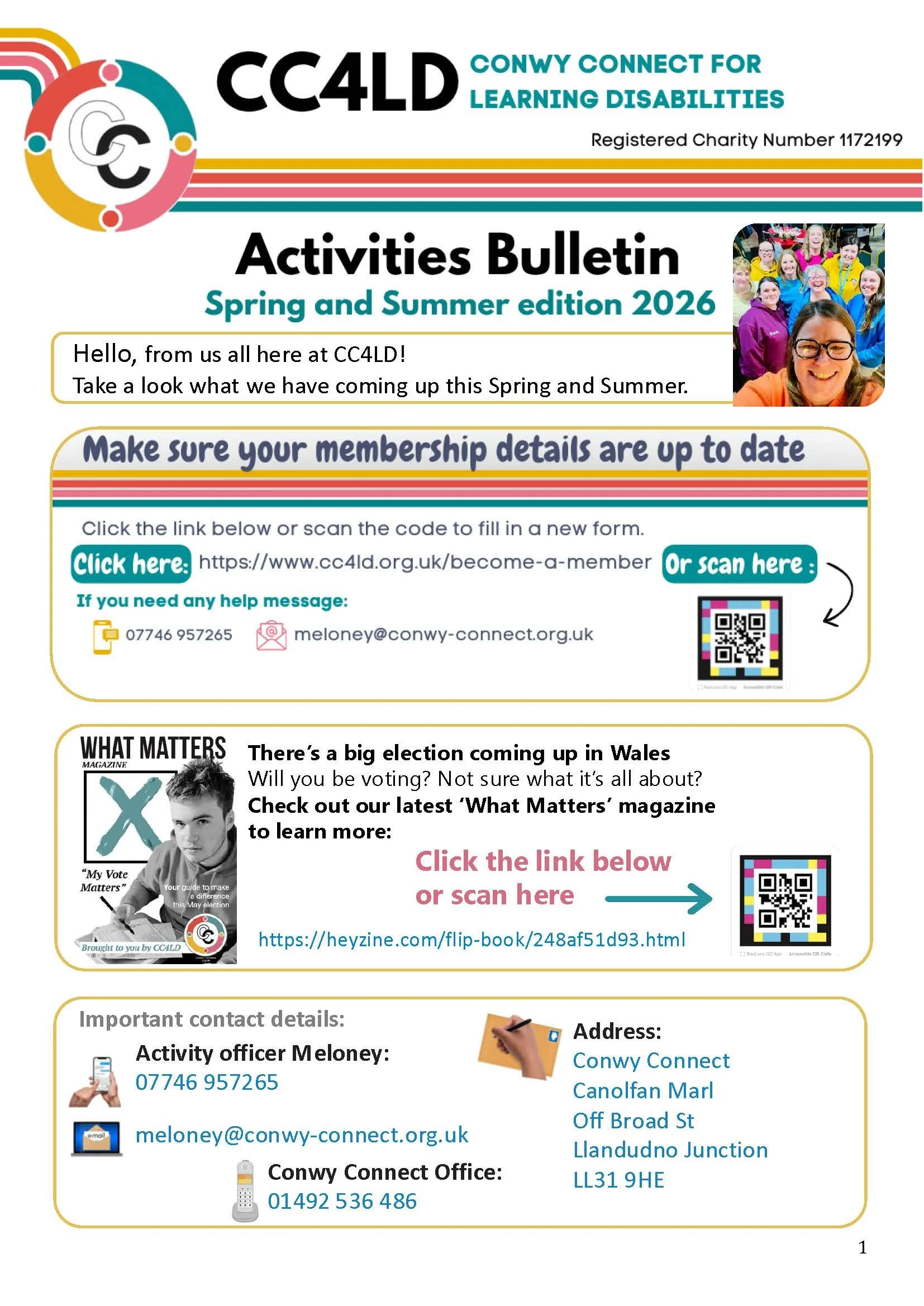 Adults Activities Bulletin - Spring and Summer Edition