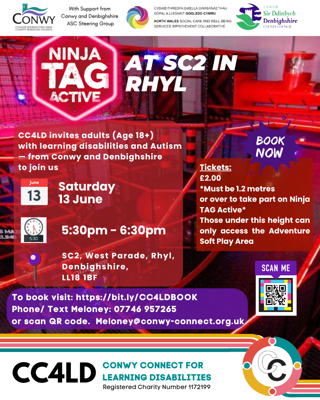 🥷 (Adults 18+) Ninja TAG Active – SC2, Rhyl 🔴
