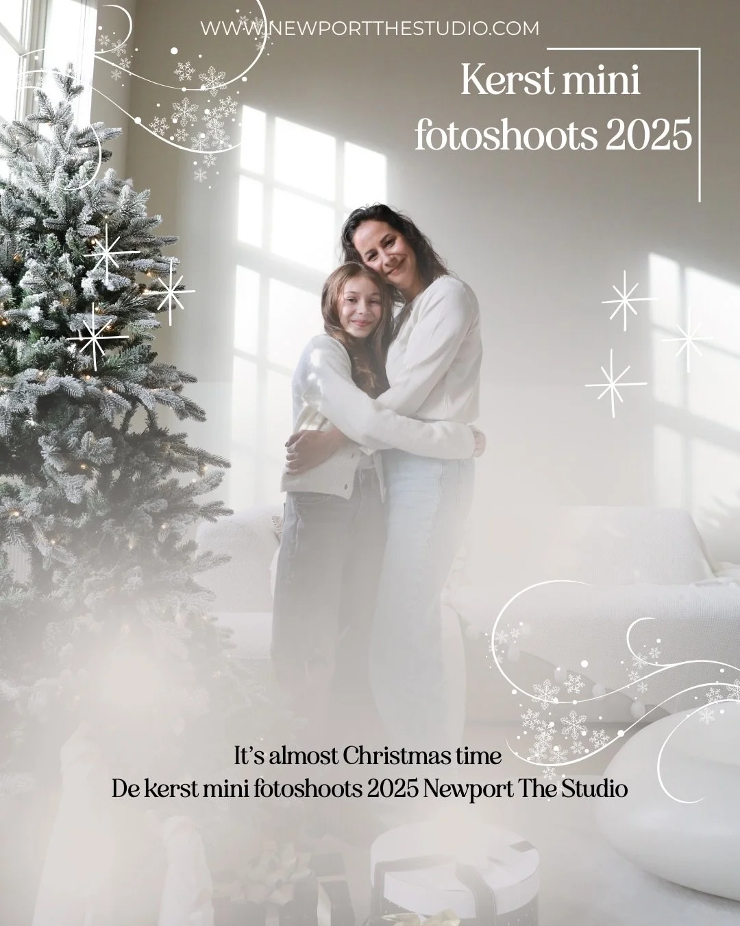🎄✨ KERST MINI FOTOSHOOTS BIJ NEWPORT THE STUDIO ✨🎄

HET IS BIJNA ZOVER&hellip; TIJD VOOR DE GEZELLIGSTE SHOOT VAN HET JAAR!
DE STUDIO WORDT OMGETOVERD TOT EEN WARME, STIJLVOLLE KERSTSETTING &mdash; PERFECT OM DE FEESTDAGEN VAST TE LEGGEN MET HET GE