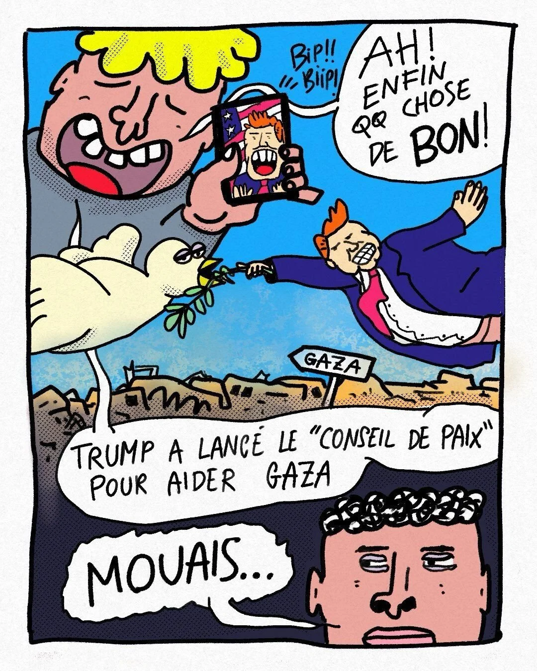 sur le "conseil de paix"... 👀 
#freepalestine #trump #cartoon #conseildepaix