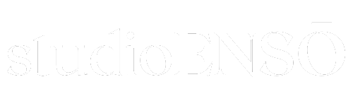 Studio Enso logo with white text on black background
