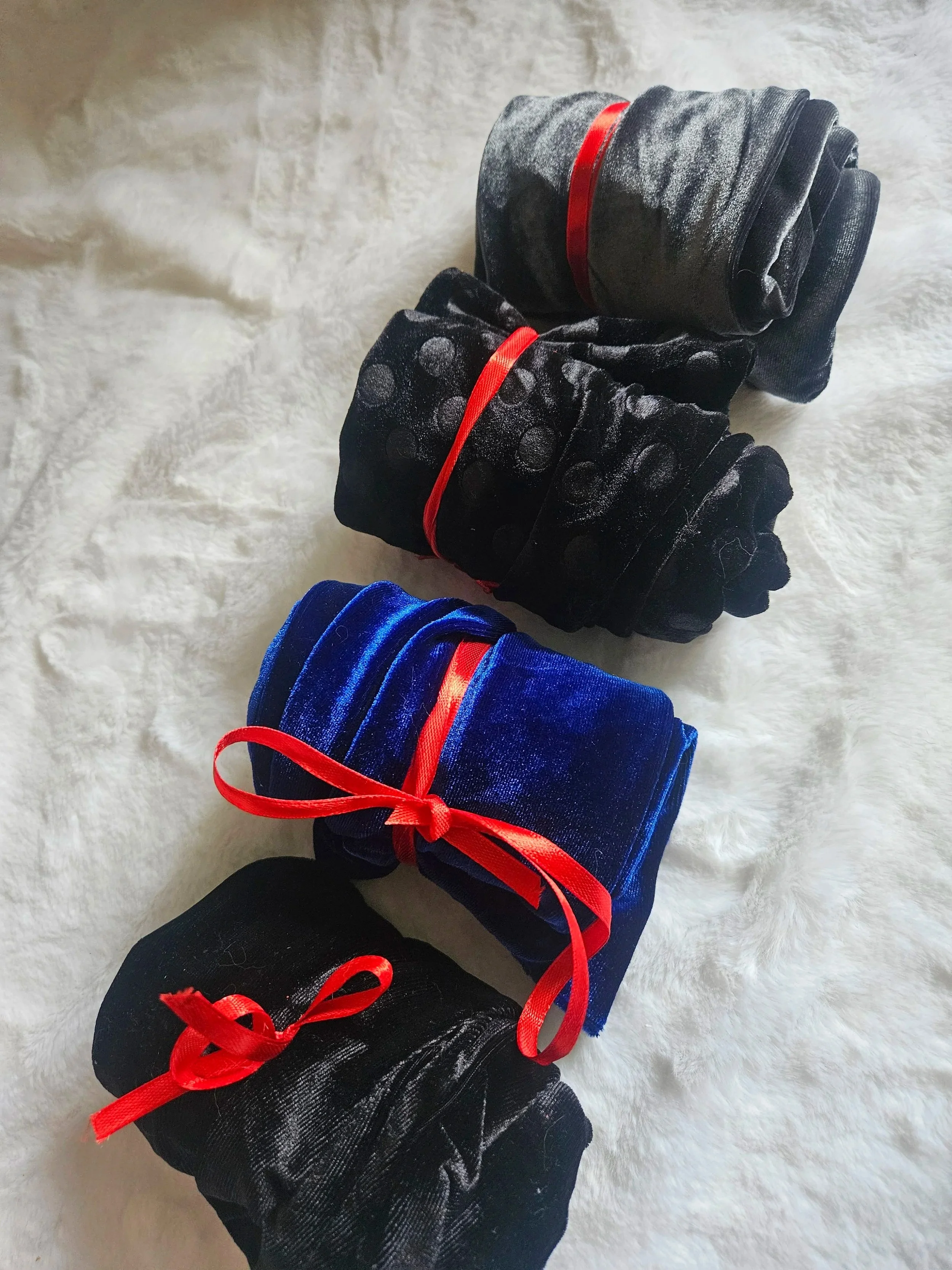 soft velvet blindfold by Thalia Hel for sensory play, sensual exploration,  mindful eroticism