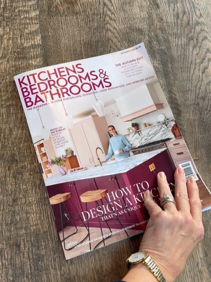 So lovely to see our Stamford Brook kitchen featured in the October issue of Kitchens, Bedrooms &amp; Bathrooms - in a deep dive on statement islands &hearts;️

These clients shared our love of bold colour - and the vibrant orange breakfast bar, with