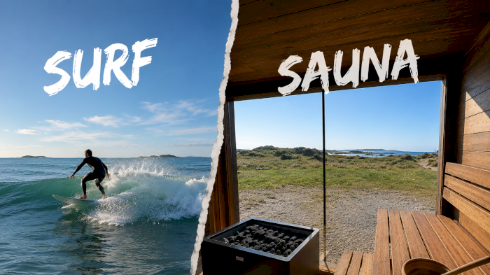 Surf og sauna