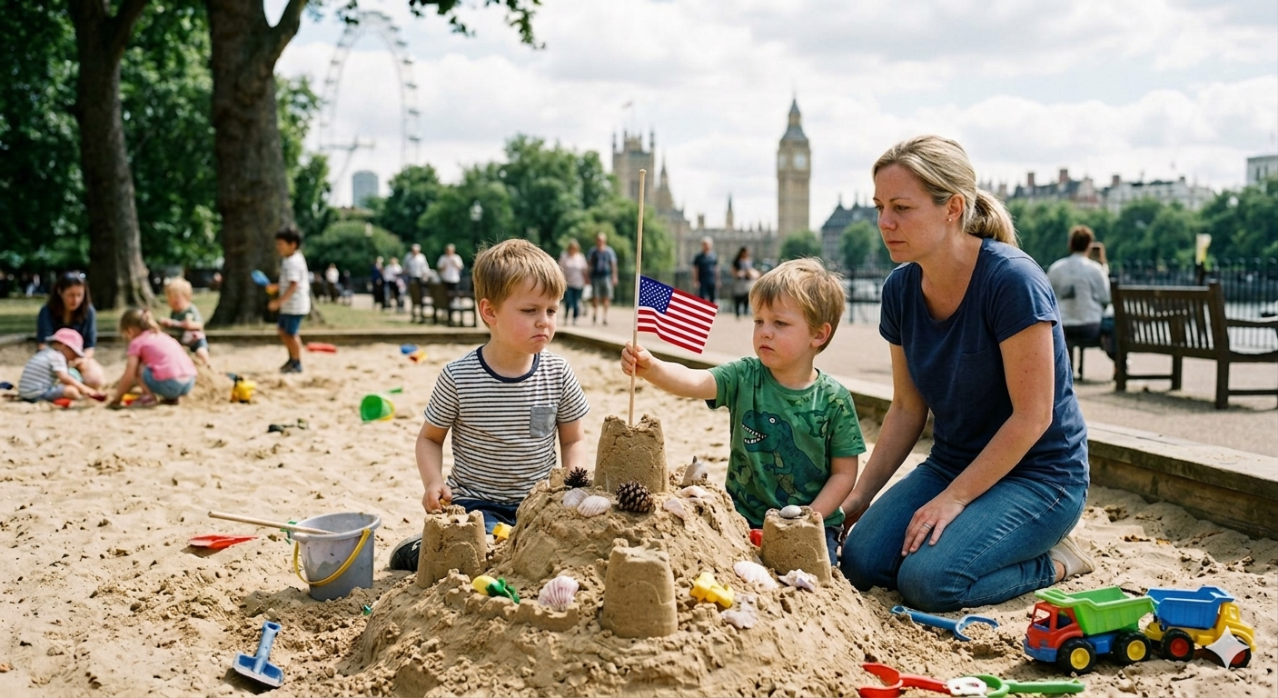 An American mother living in the United Kingdom dreads the day her children will start earning money