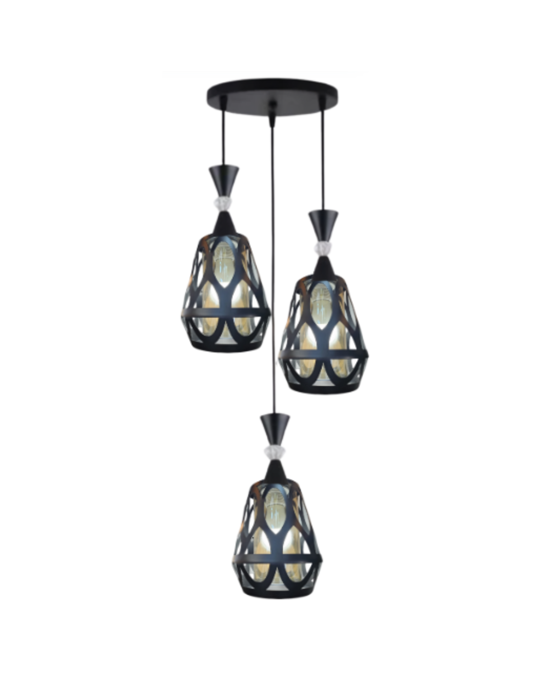 Looped Oval 3-Light Pendant