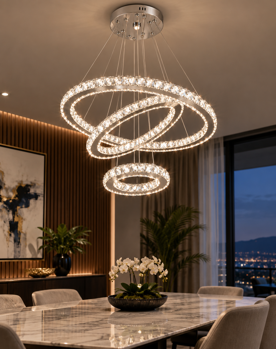 Luminous Crystal Chandelier Dining Room.png