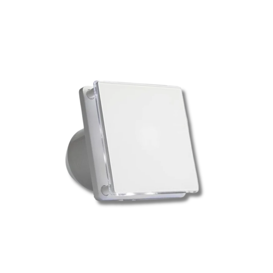 White Glass Panel Extractor Fan