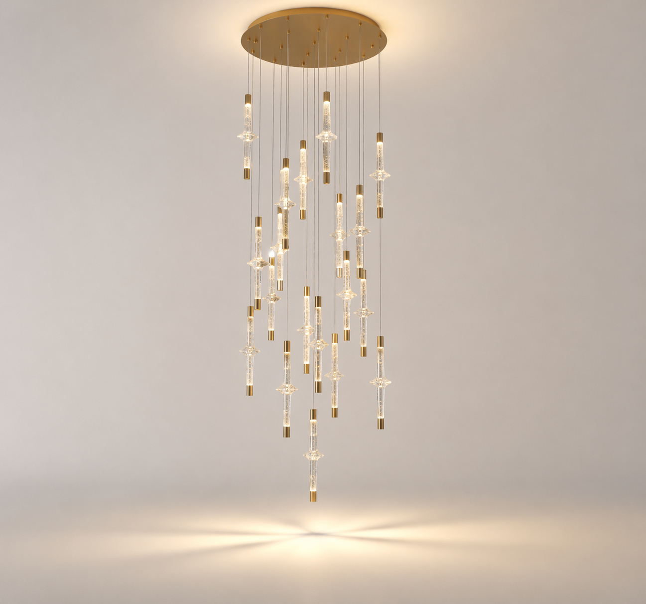 Stellar Collection Gold Grand 19LT Cascading Chandelier