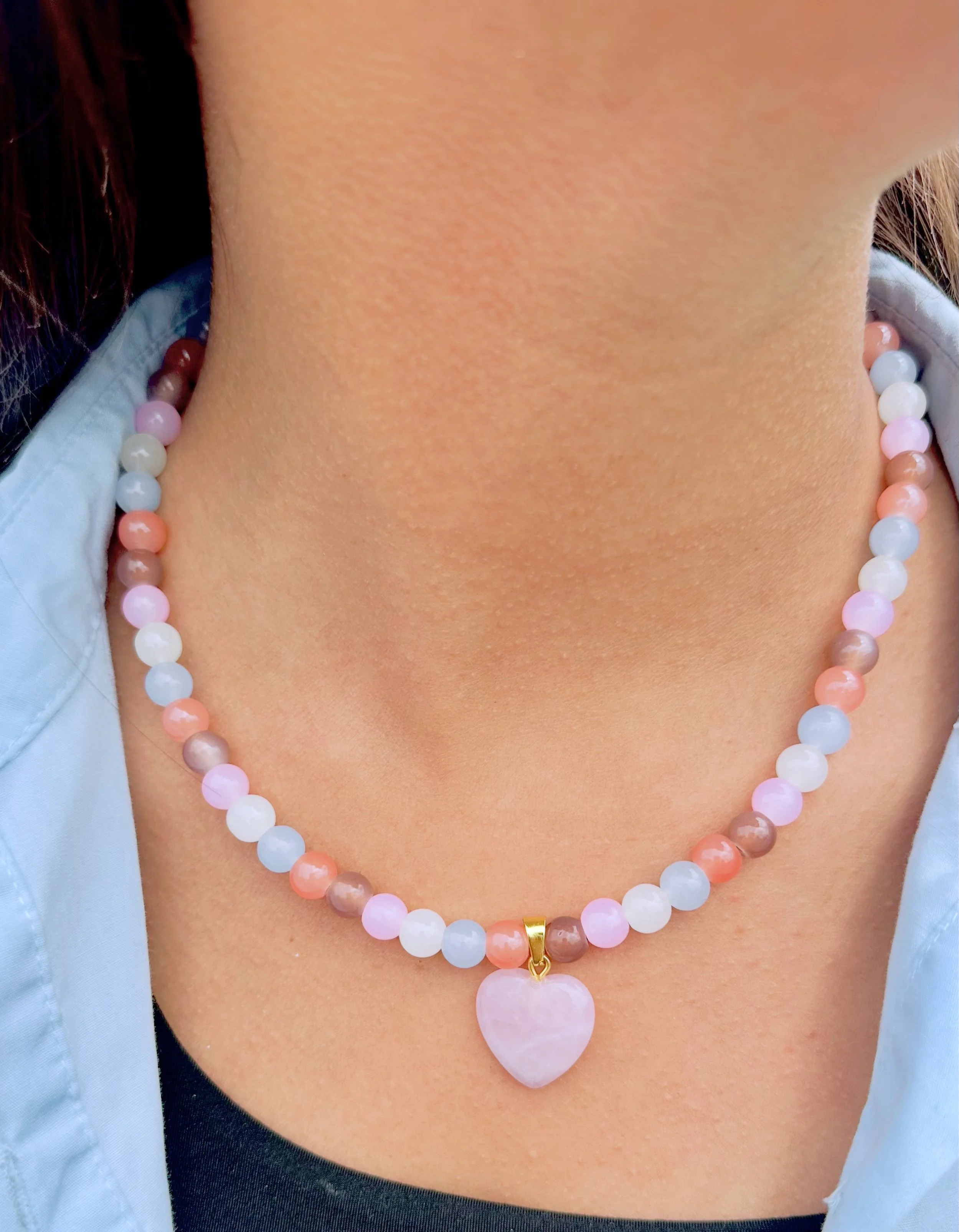 Summer Love Necklace | Glass Bead Necklace Inspired by 1 John 4:19