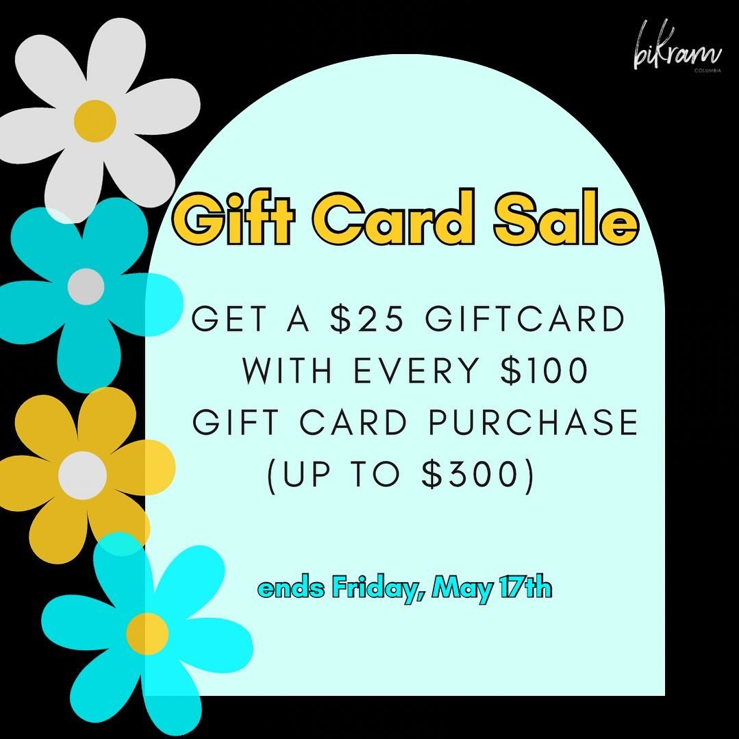 Spend $100, get $125. 🤗
Buy for yourself or others. 
Perhaps a late Mother&rsquo;s Day Gift? 
Can be redeemed on anything; class &amp; sauna packages, retail, water, etc.

Promotion ends Friday, May 17th. 
Limit 3 per person.

🔗 to buy in comments 