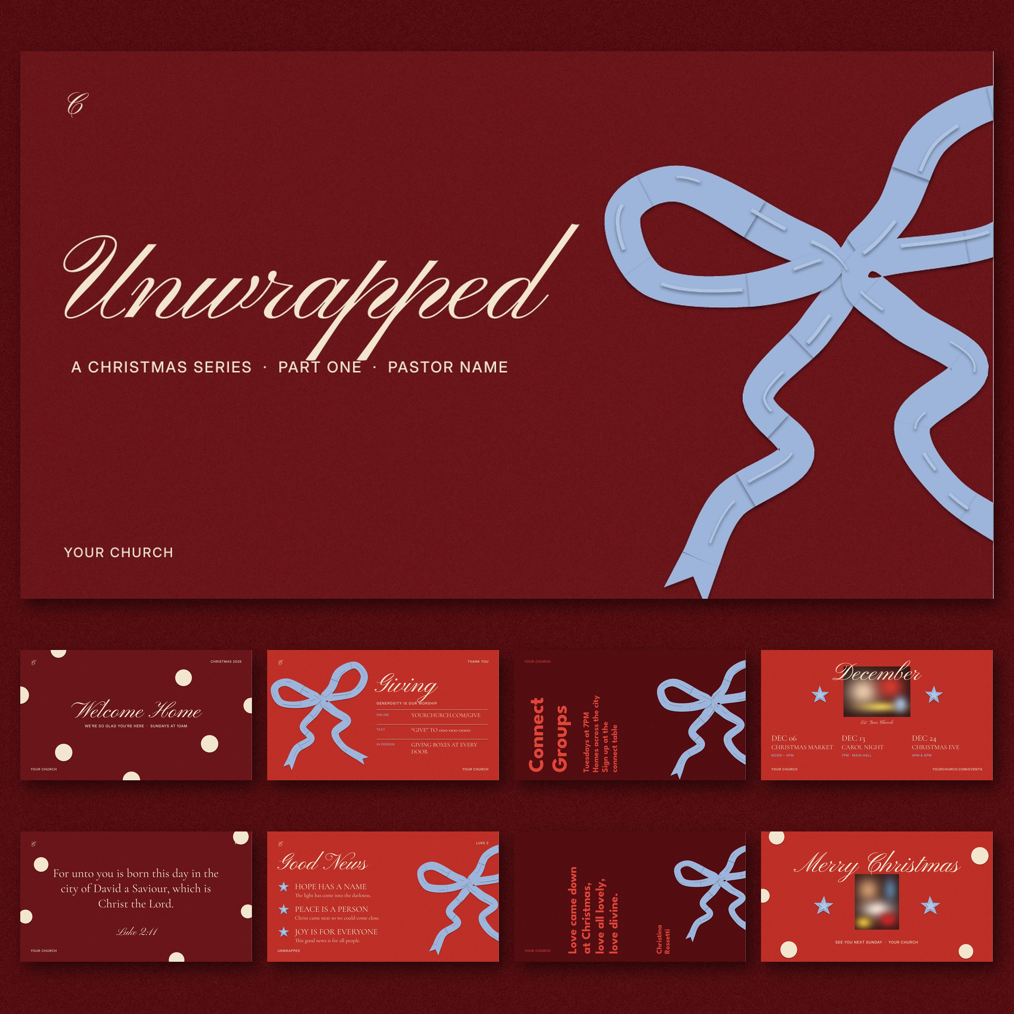 CHRSTIMAS CANVA TEMPLATE MAROON