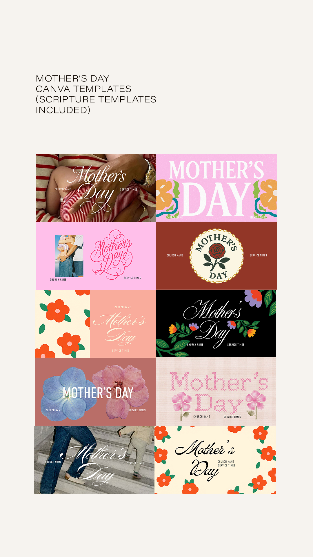 MOTHER'S DAY TEMPLATES