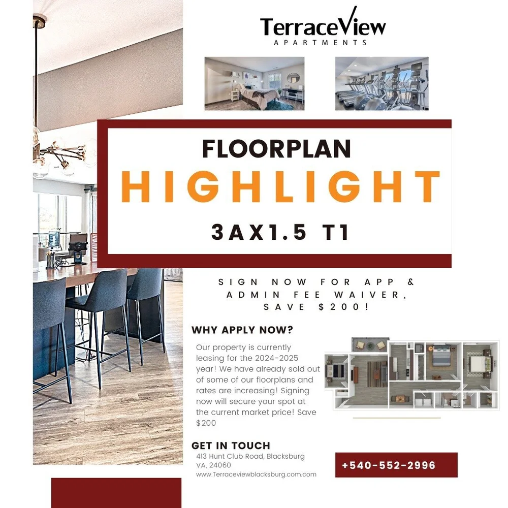 Terrace View Blacksburg Apts near VA Tech