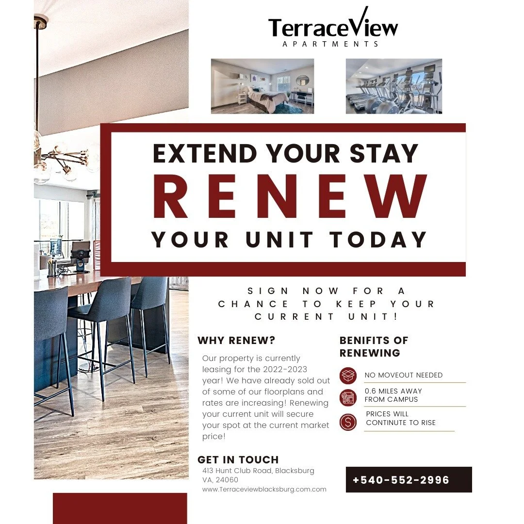 Terrace View Blacksburg Apts near VA Tech