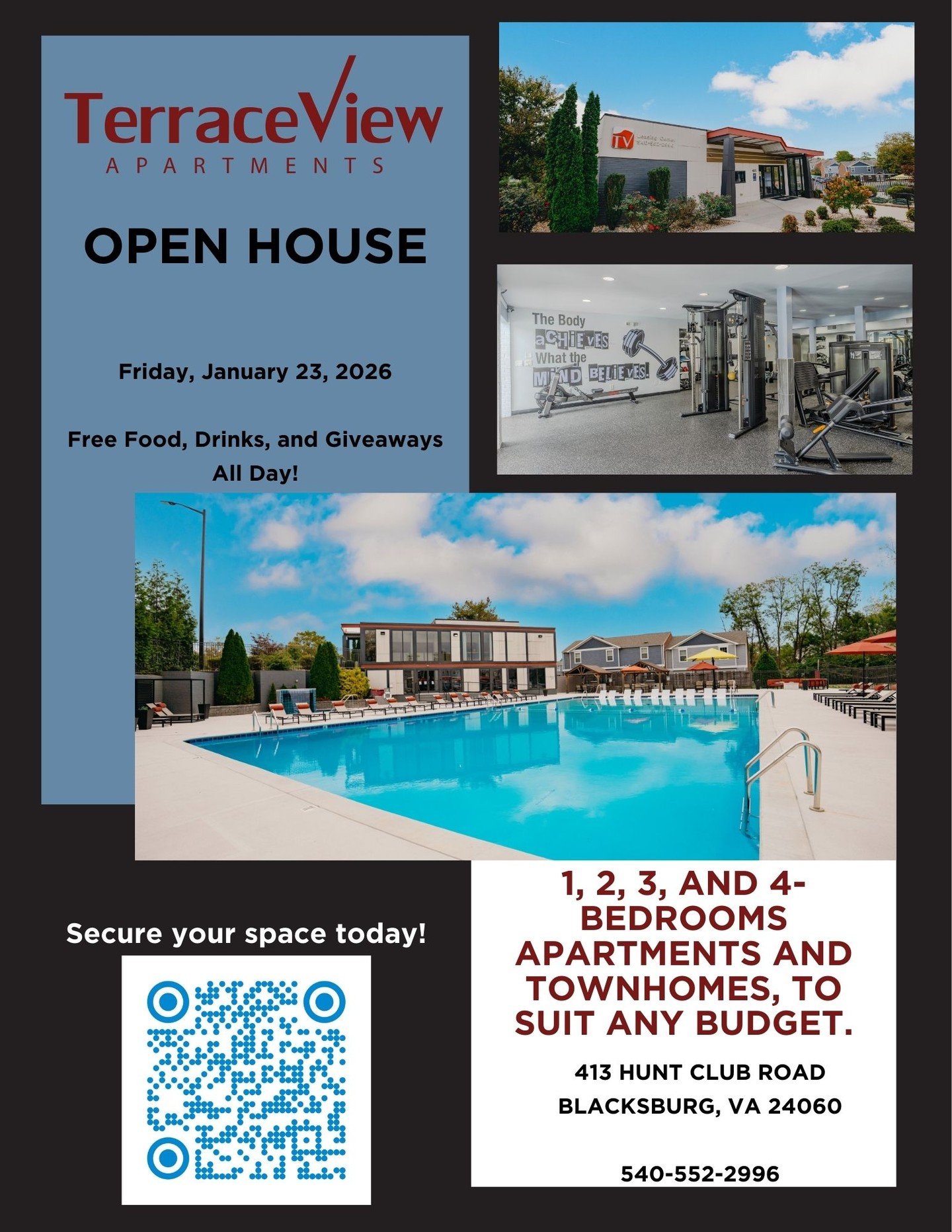 Still looking for Fall 2026 housing? Join us at our Open House where you can learn why you should call TVA home! 

Tour with us to be entered to win a Ninja Slushie!
