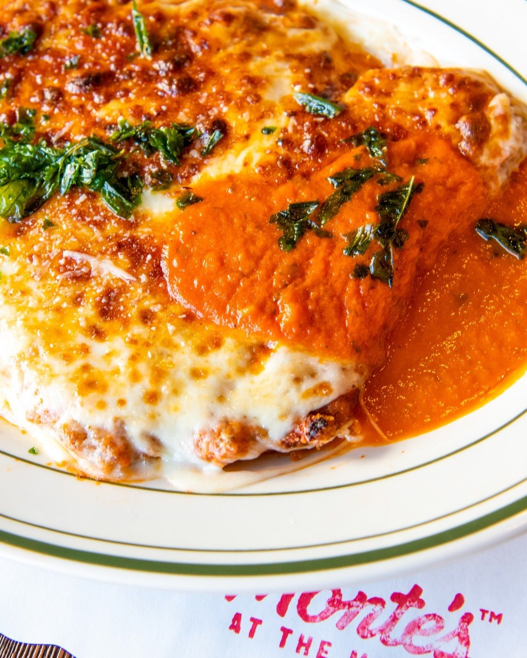 Monte's Chicken Parm - the stuff dreams are made of. Make your reservation today at MontesManor.com⁠
⁠
#chickenparm #chickenparmesean #montauk