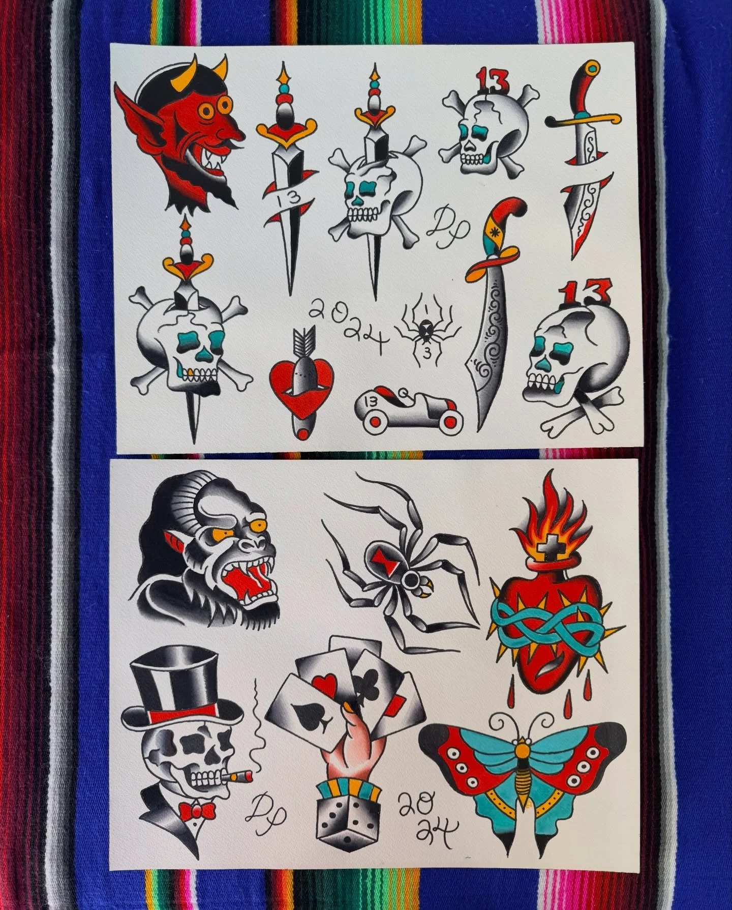 Friday the 13th flash is here.
Specially priced $150 tattoos from the sheet.
By appointment only.

Classic designs, bold lines, good luck or bad luck&hellip; you decide.

DM for more information and to book.

#FridayThe13thTattoo #TattooFlash #Tradit