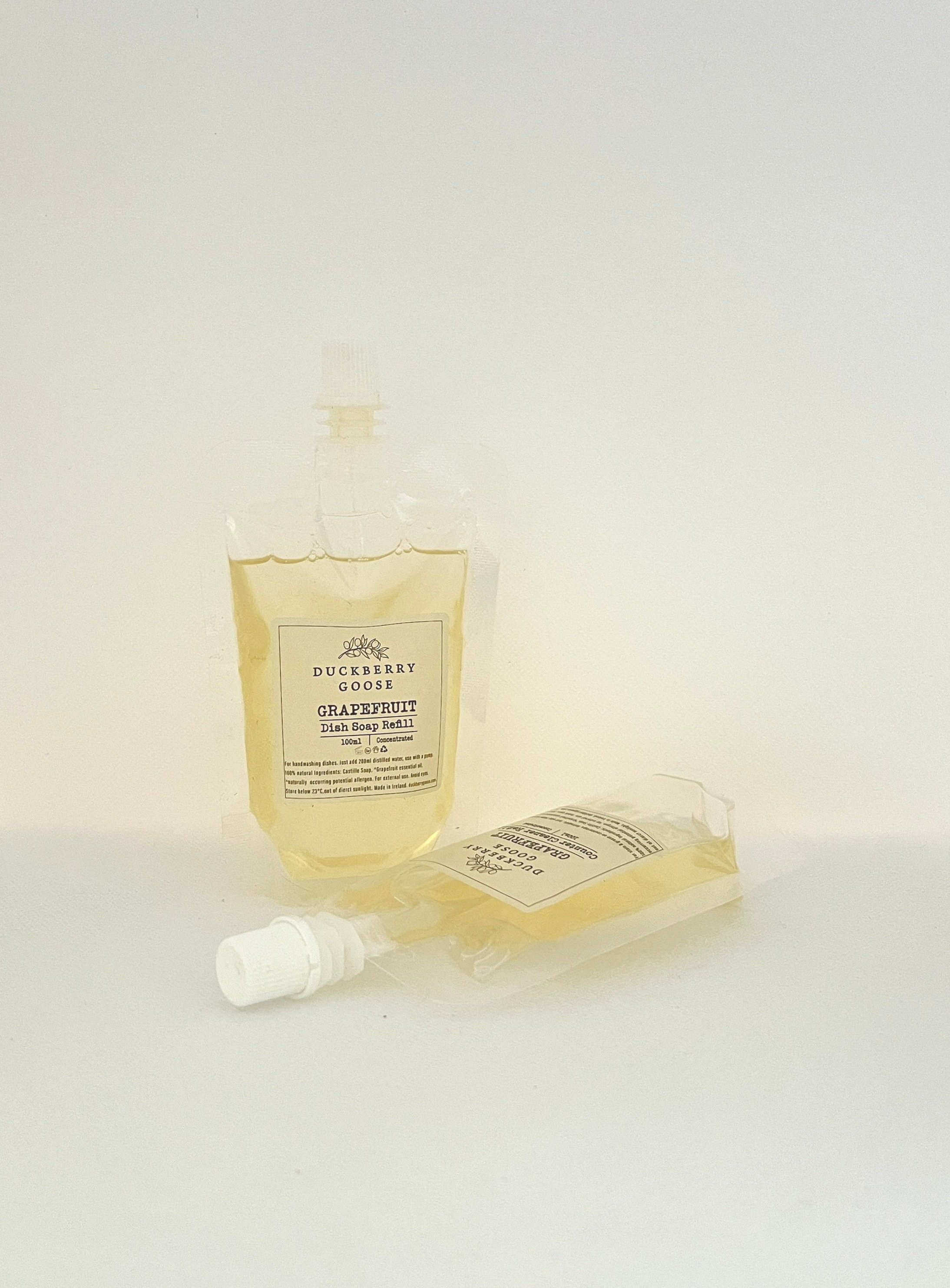 Grapefruit and lemon dish soap refill pouch