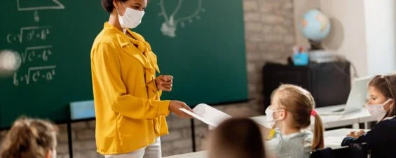 Teacher Wearing a Mask