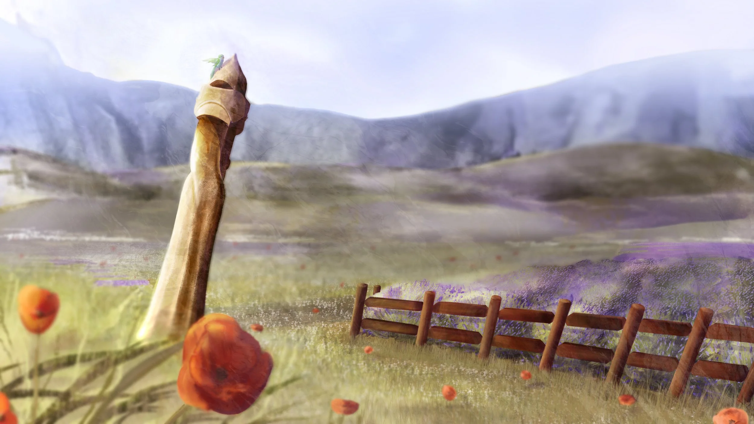 "In a field full of flowers..."