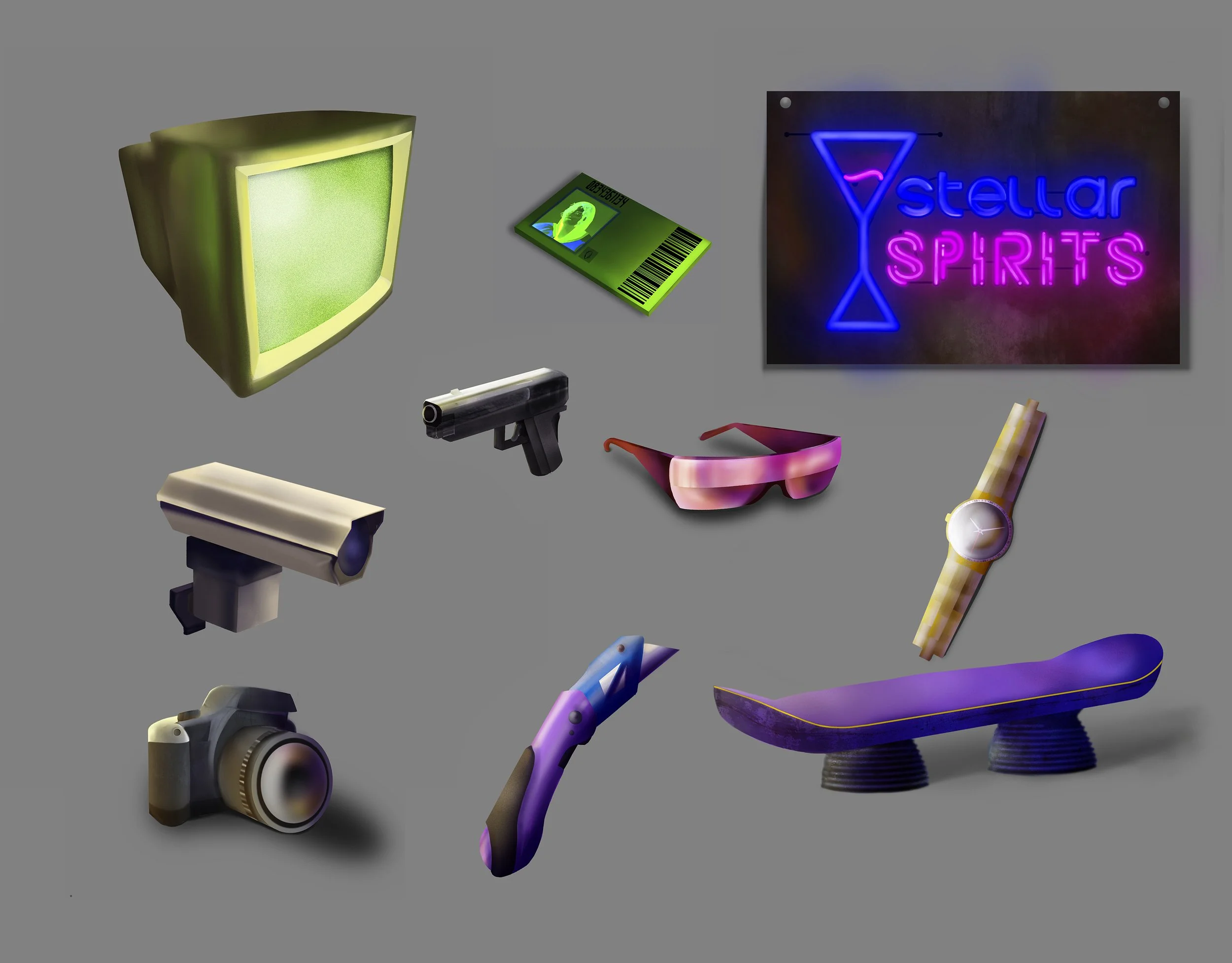 "Neon Drift" Props