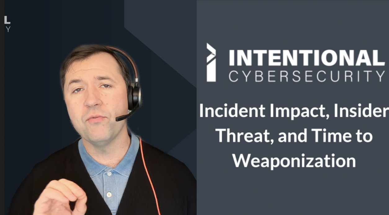 Incident Impact, Insider Threat, and Time to Weaponization