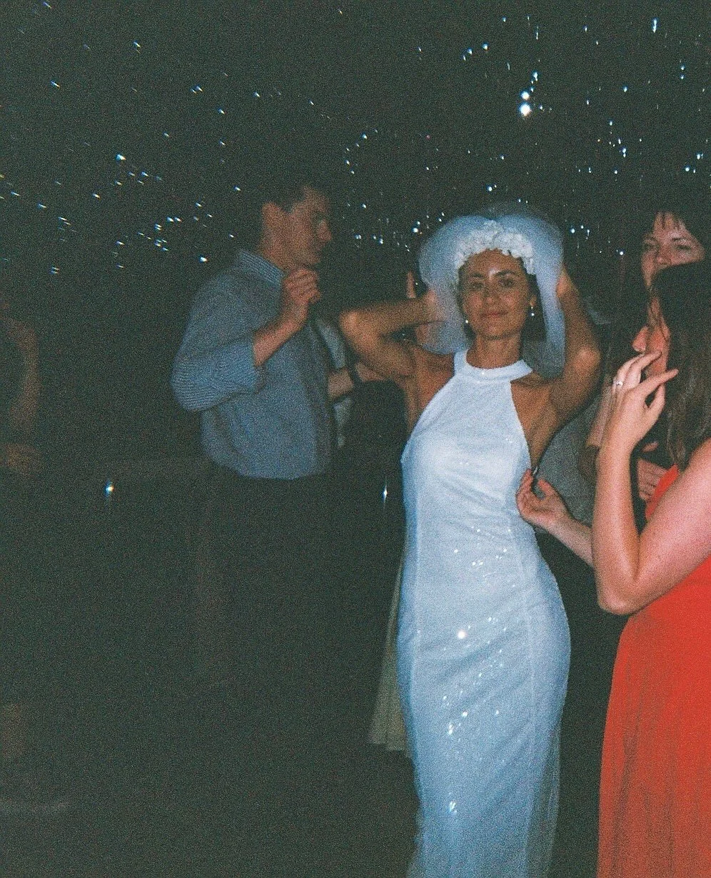 Big love &amp; thank you to @joanie_robins 💞The angel dressmaker from Cupar, Fife who created my registry office &amp; evening wedding dress 💫 Joanie also makes all of my sequin DJ dresses! What a woman. If your looking for a bespoke look for a wed