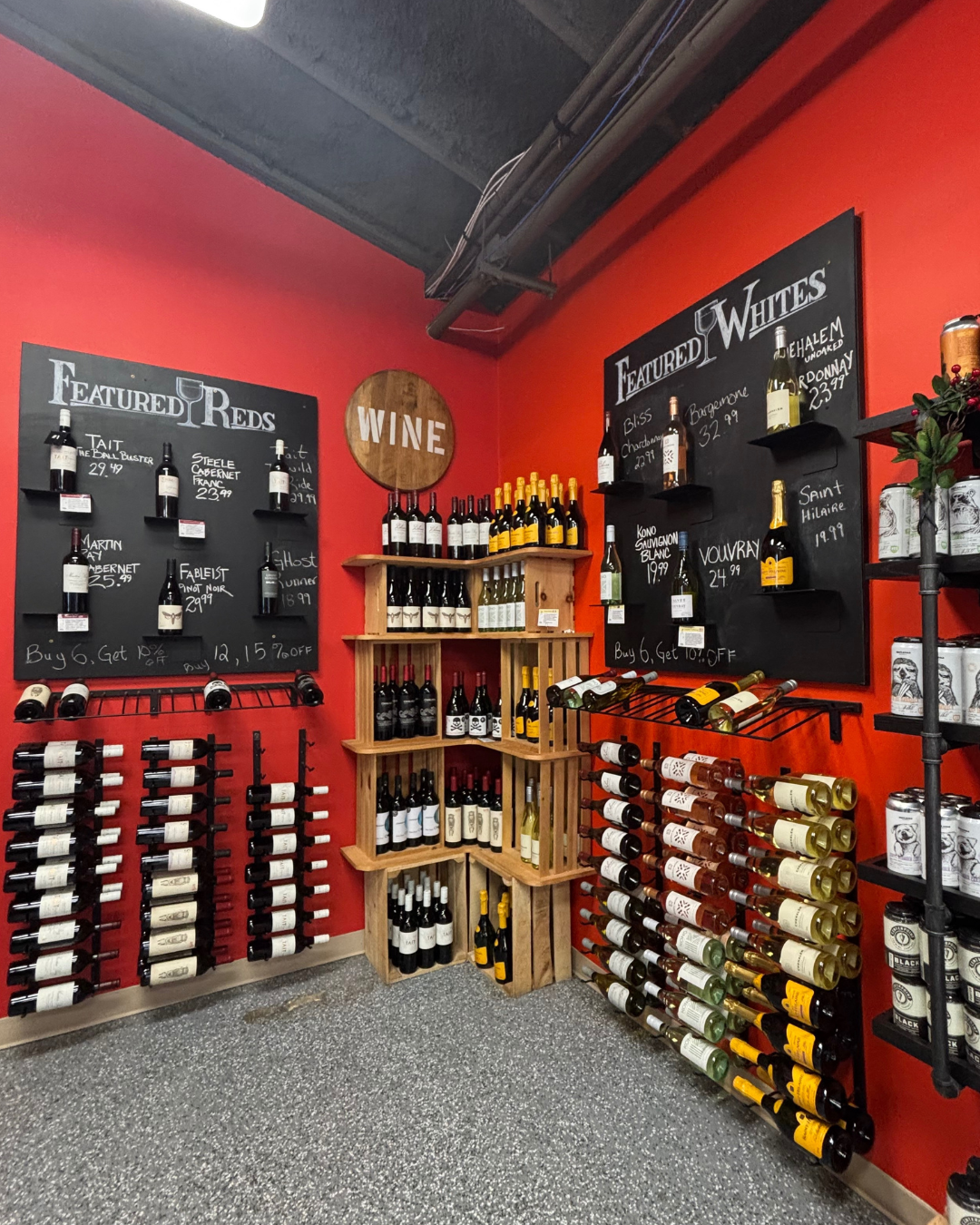 Moody's Zionsville wine section