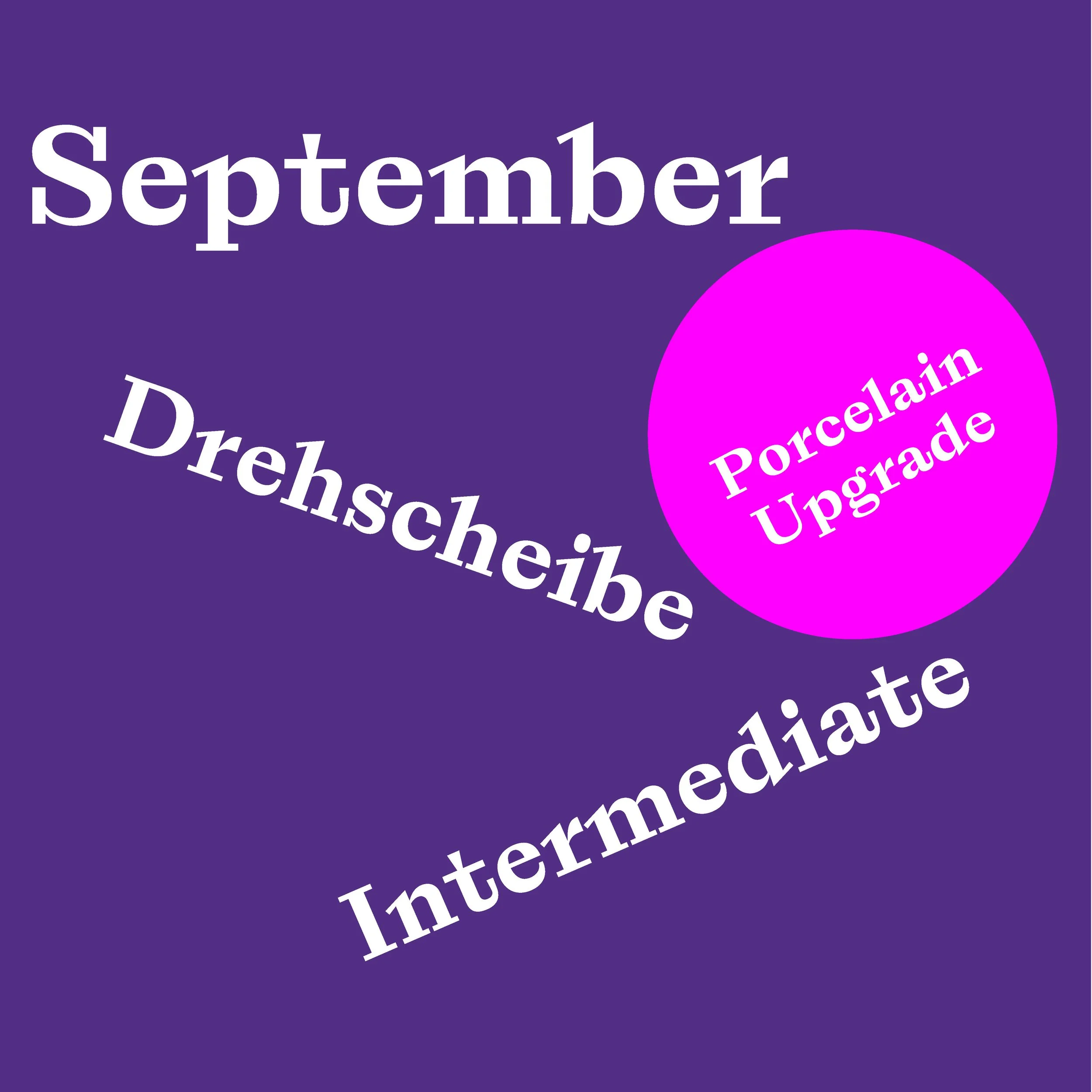 Wheel Throwing Intermediate September