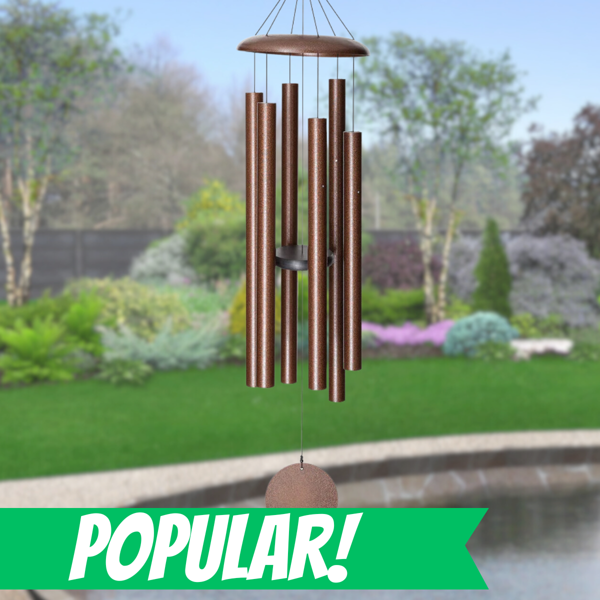 CORINTHIAN BELLS 56 INCH COPPER VEIN WIND CHIME - SCALE OF G