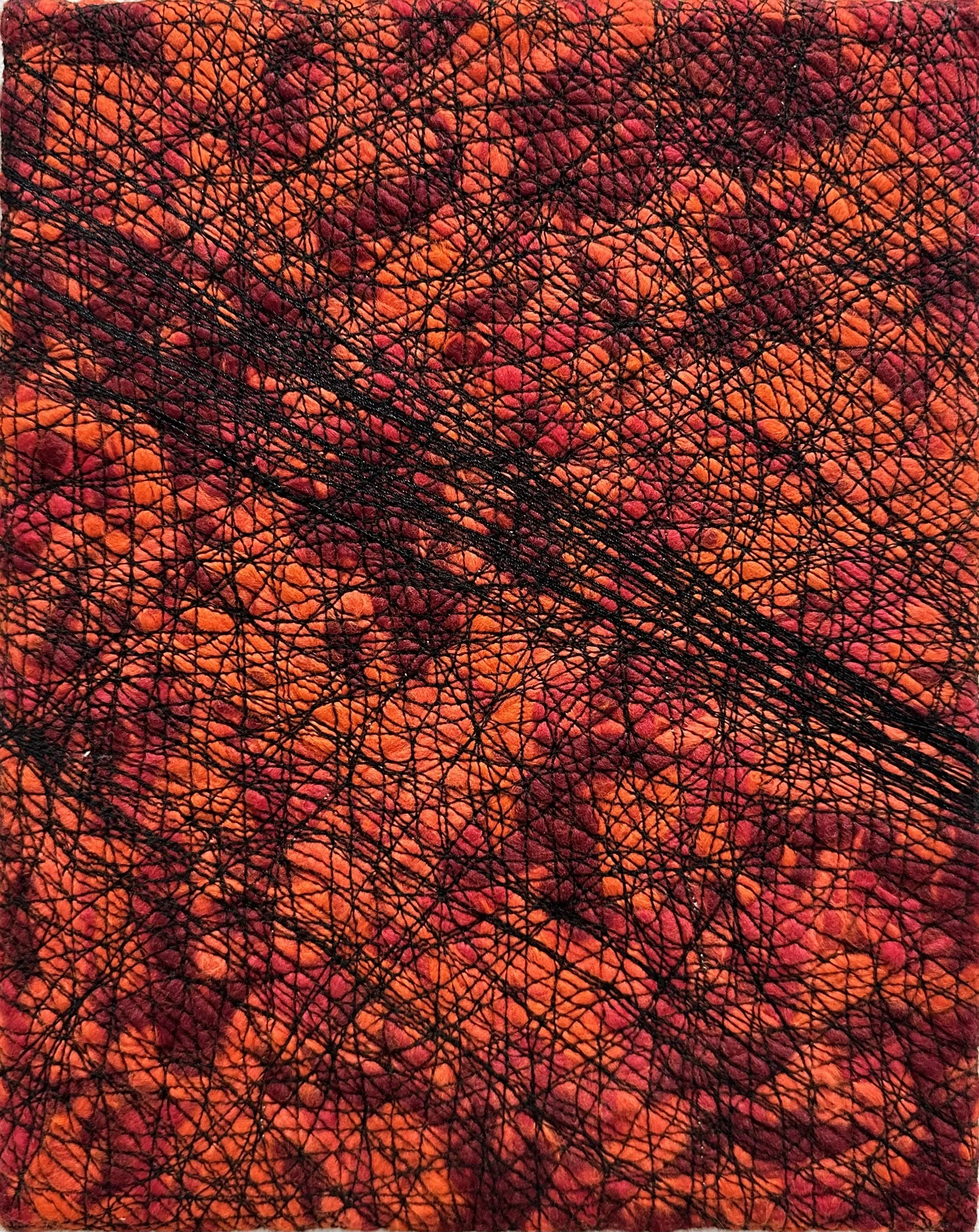 Fiber Stitched on Canvas